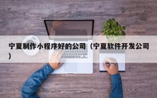 遵义宁夏制作小程序好的公司（宁夏软件开发公司）